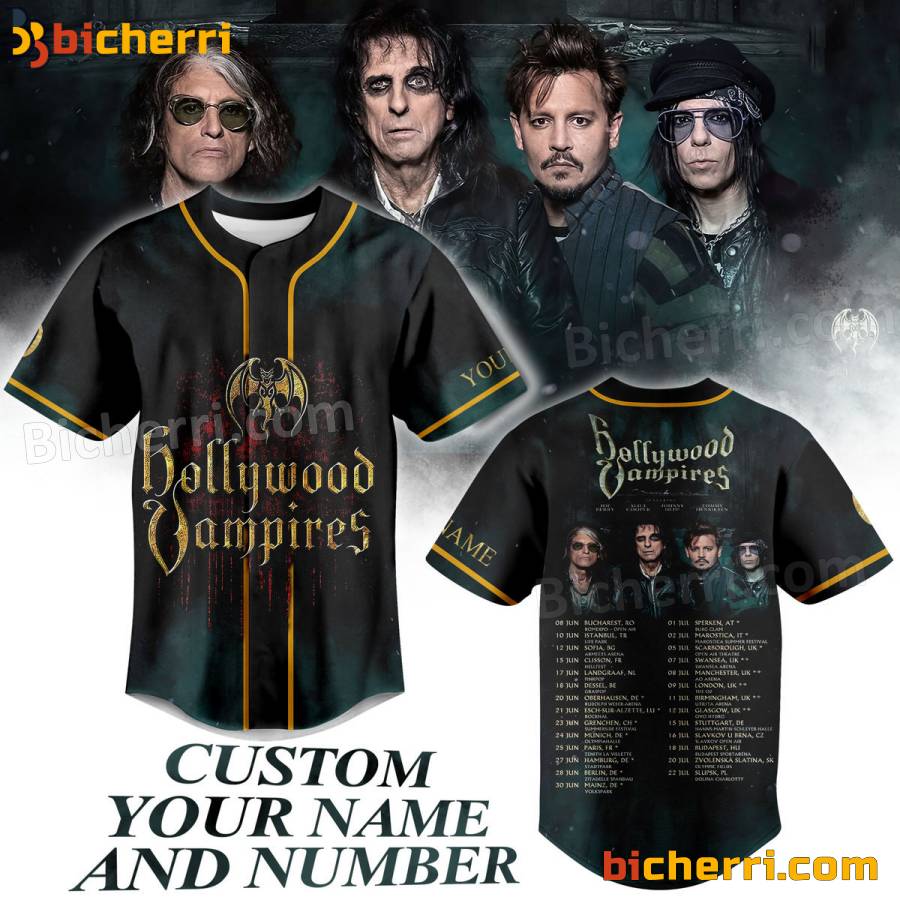 Hollywood Vampires Tour 2023 Personalized Baseball Jersey