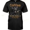 Black Dragon With Coffee Because Murder Is Wrong T-shirt