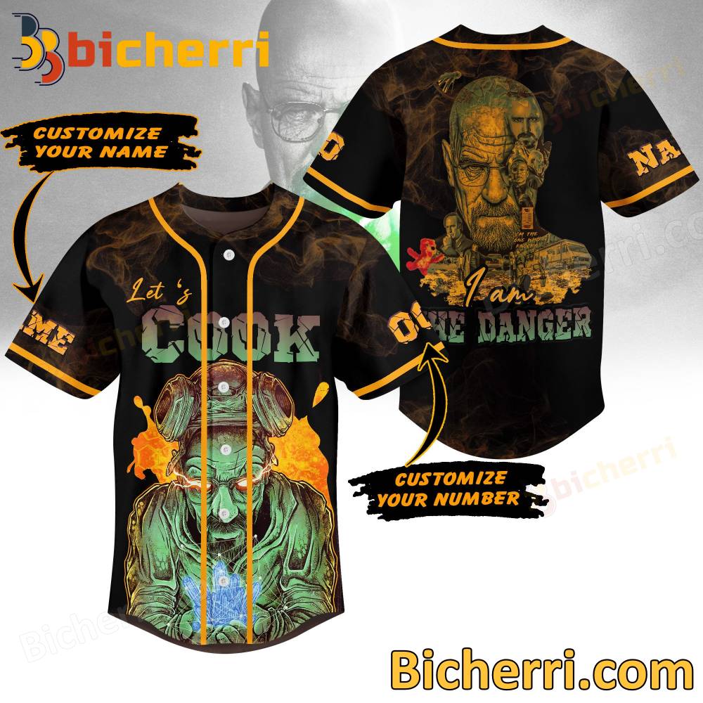 Breaking Bad Let's Cook I Am The Danger Personalized Baseball Jersey