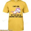 Unicorn I Can't Cook But I Can Start An Argument From Scratch T-shirt