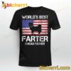 American Flag And Shih Tzu World's Best Farter I Mean Father T-shirt
