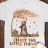 Autumn Cat Leaf Fall Enjoy The Little Things T-shirt