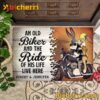 Bugs Bunny An Old Biker And The Ride Of His Life Live Here Personalized Doormat