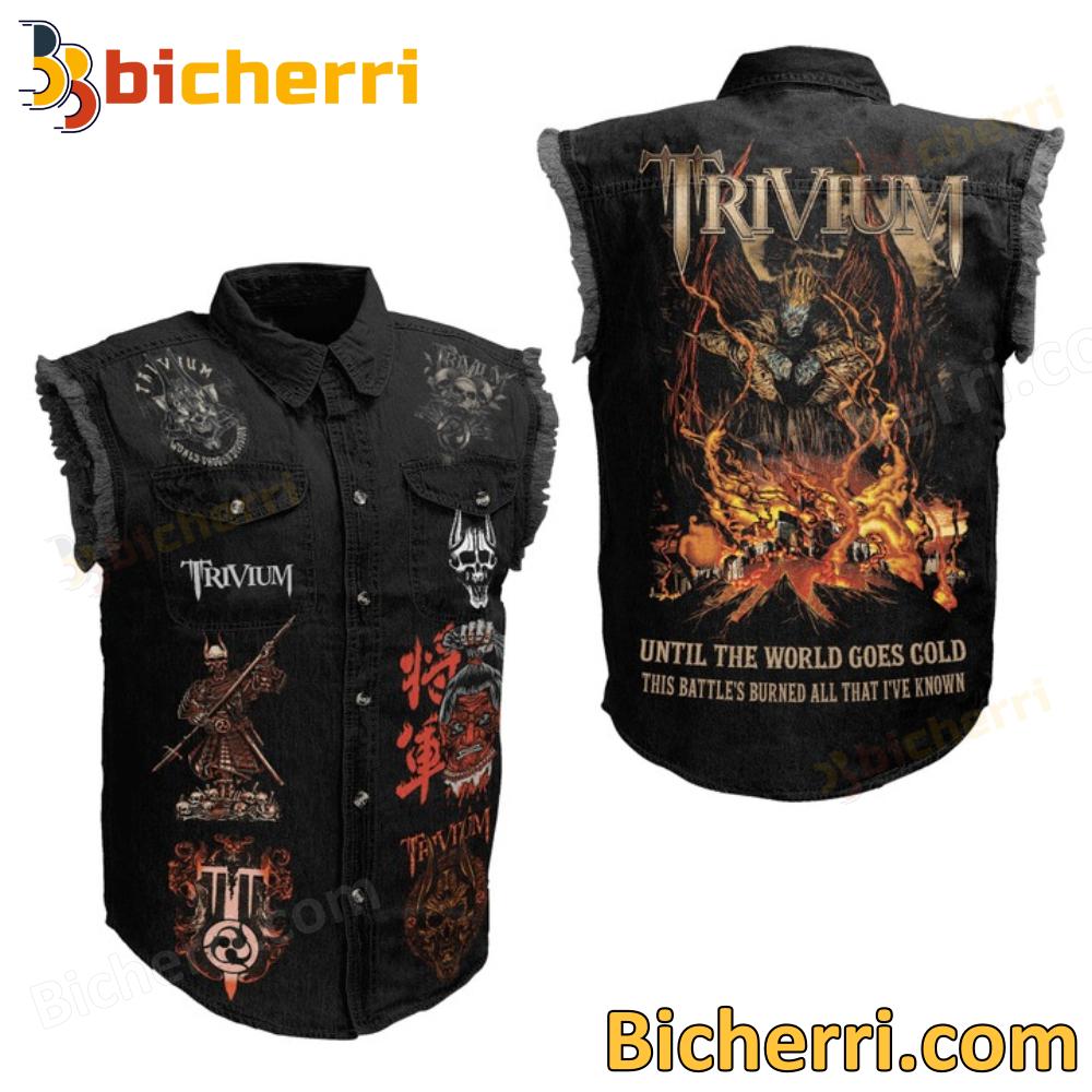 Trivium Until The World Goes Cold Denim Vest Sleeveless Jacket