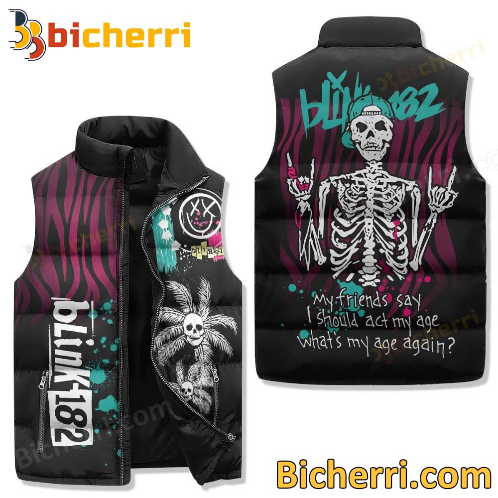 Blink-182 My Friends Say I Should Act My Age What's My Age Again Puffer Vest