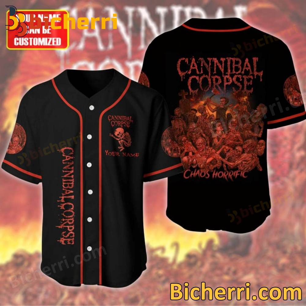 Cannibal Corpse Chaos Horrific Personalized Baseball Jersey