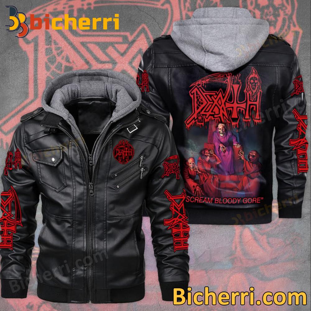 Death Scream Bloody Gore Leather Jacket