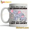 Elephant Every Time I Look At My Grandchildren I Get So Lucky Mug