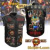 Guns N' Roses Pattern Sleeveless Jean Jacket