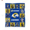 La Rams Legends Blanket