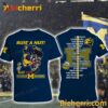 Michigan Wolverines Football Bust A Nut Beat Osu Name Players T-shirt