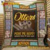 Otters Make Me Happy Humans Make My Head Hurt Blanket