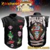 Philadelphia Phillies I Love My Baseball And I Love My Phillies Sleeveless Denim Jacket