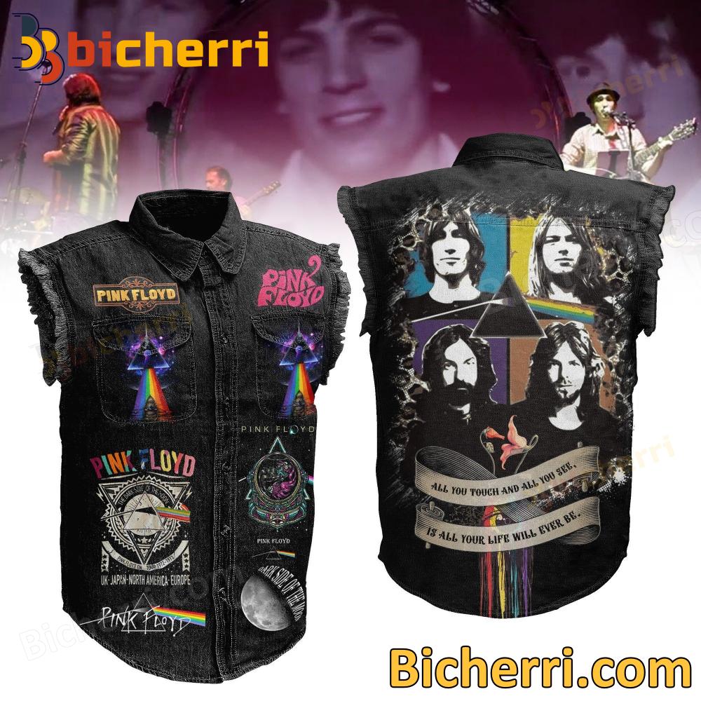 Pink Floyd All You Touch And All You See Sleeveless Jean Jacket