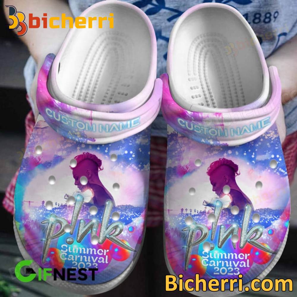 Pink Summer Carnival 2023 Personalized Crocs Clogs