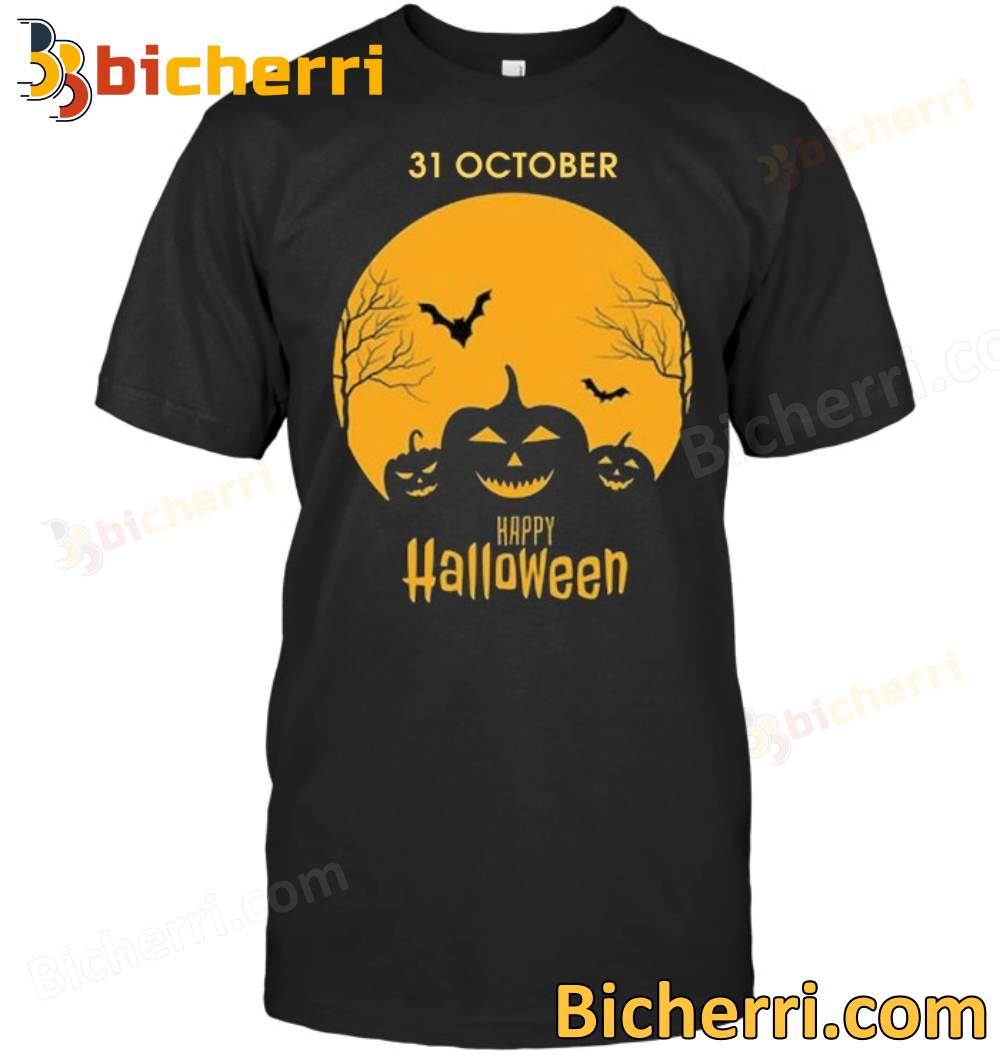 Pumpkin 31 October Happy Halloween T-shirt