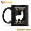 Alpaca I Try To Contain My Crazy But The Lid Keeps Popping Off Mug