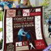 Baseball Coach Dad #1 Coach We Could Personalized Blanket