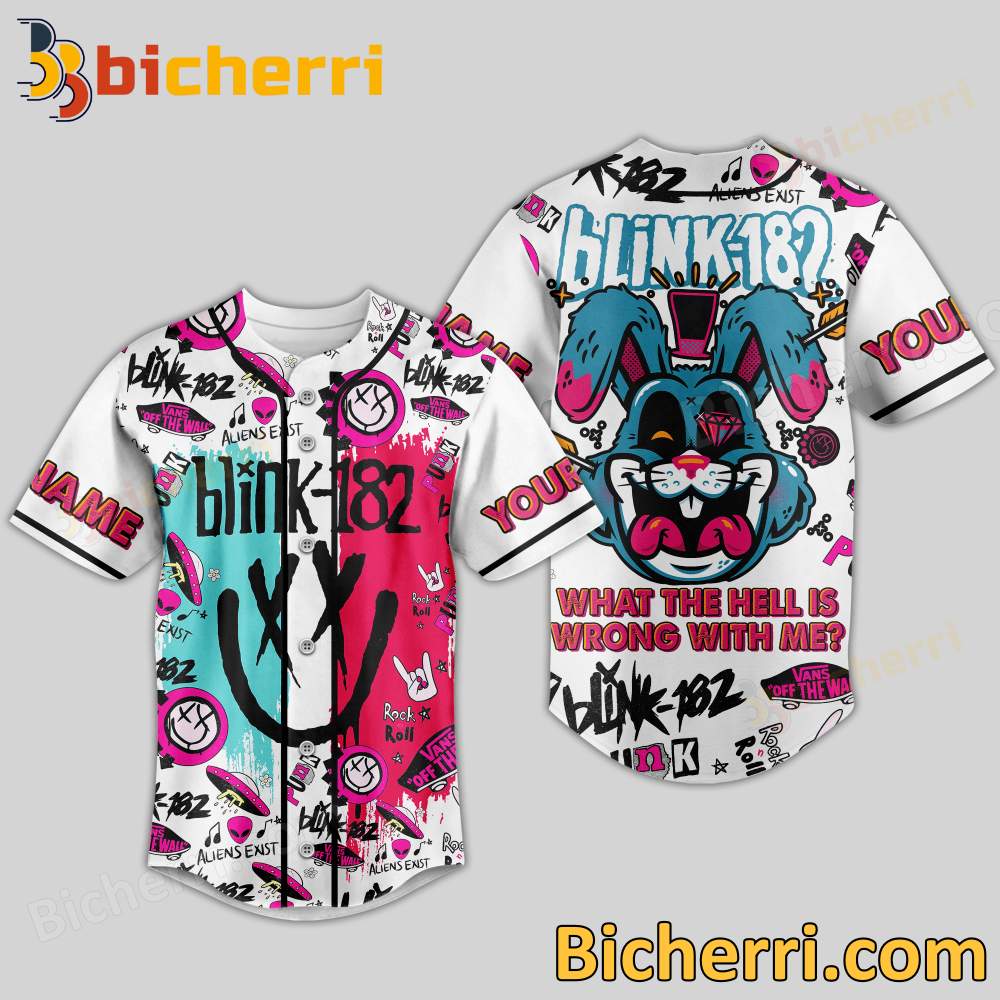 Blink 182 Bunny What The Hell Is Wrong With Me Personalized Baseball Jersey