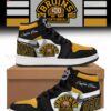 Boston Bruins Bear Air Jordan High Top Shoes