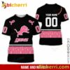 Breast Cancer Awareness Lions Nfl Personalized T-shirt