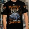 Jeep My Broomstick Runs On Gasoline T-shirt