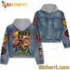 Kiss You Drive Us Wild We'll Drive You Crazy Hooded Denim Jacket