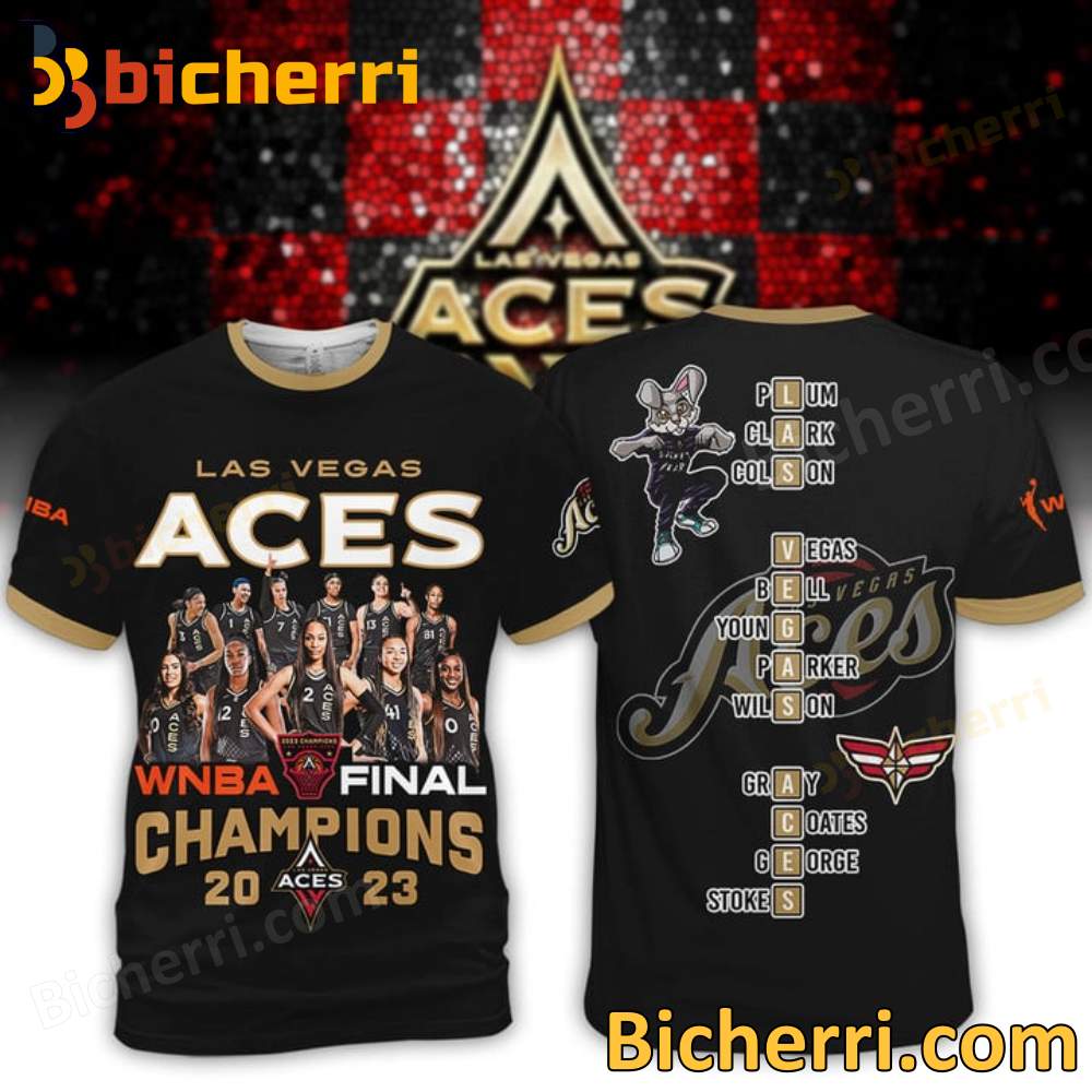 Las Vegas Aces Wnba Final Champions 2023 Names Player T-shirt