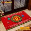 Manchester United Christmas Welcome My Family Personalized Doormat