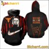Michael Myers Hook 'em Horns Halloween Hoodie