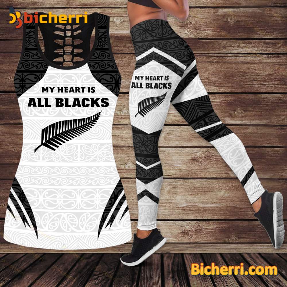 New Zealand Rugby My Hearts Is All Blacks Tank Top Leggings