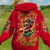 Skull Christmas Ho Ho Holy Shit I'm Drunk Hoodie