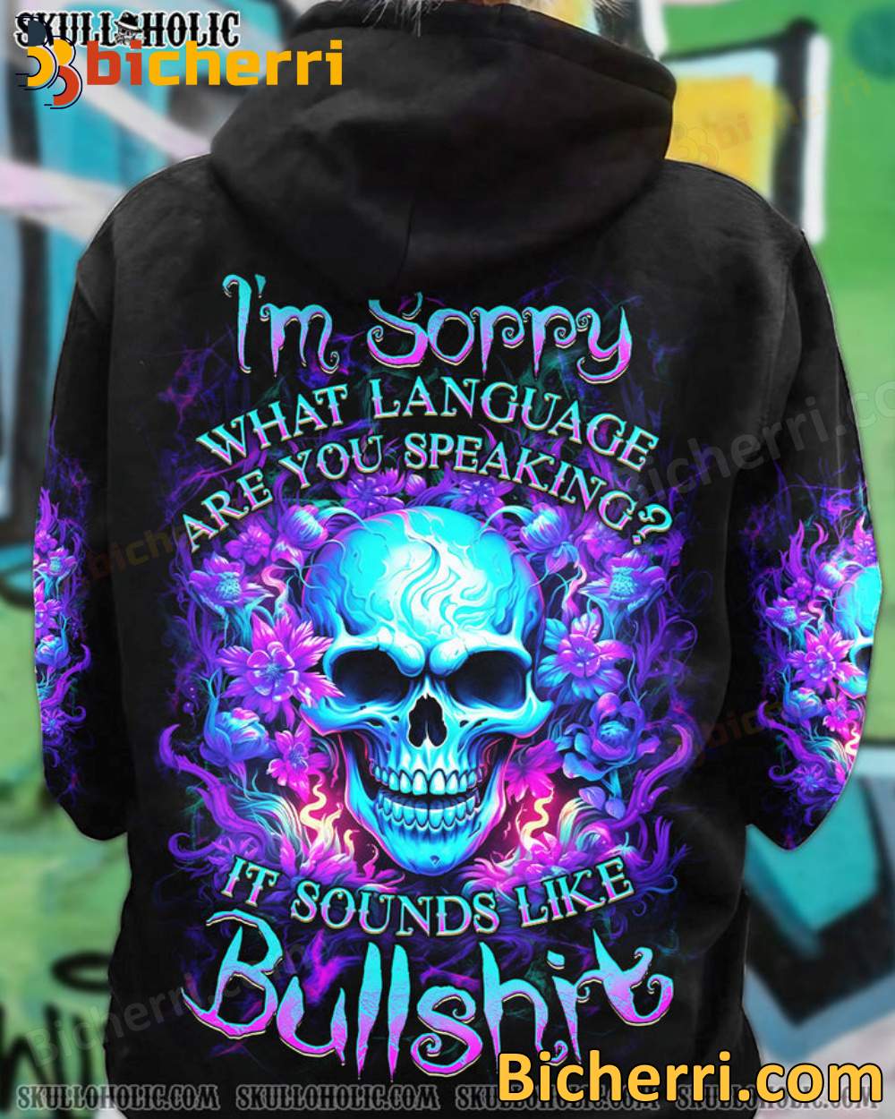 Skull I'm Sorry What Language Are You Speaking Hoodie