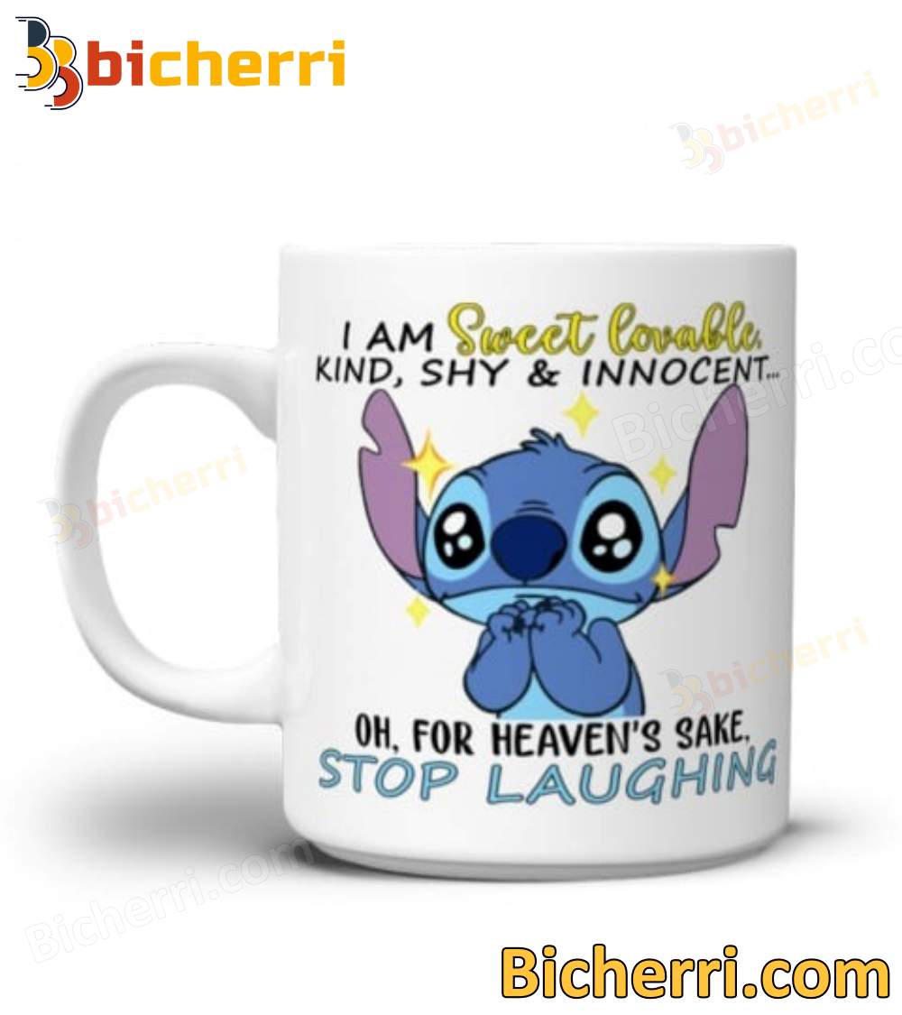Stitch I Am Sweet Lovable Kind Shy And Innocent Mug