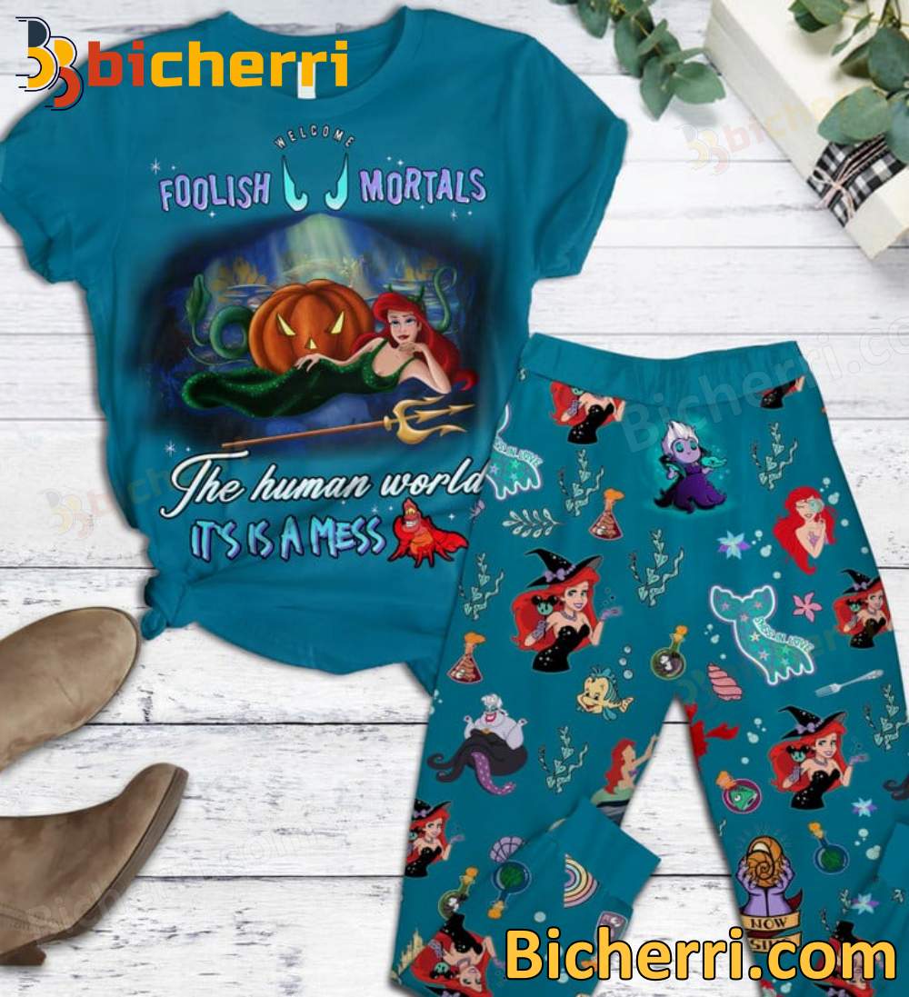 The Little Mermaid Welcome Foolish Mortals Pajamas Set