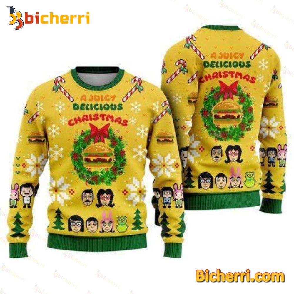 A Juicy Delicious Christmas Ugly Christmas Sweater