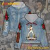 Elvis Presley Roses Take My Hand Take My Whole Life Jean Jacket Hoodie