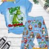 Even The Grinch Needs His Starbucks On Christmas Morning Pajamas Set