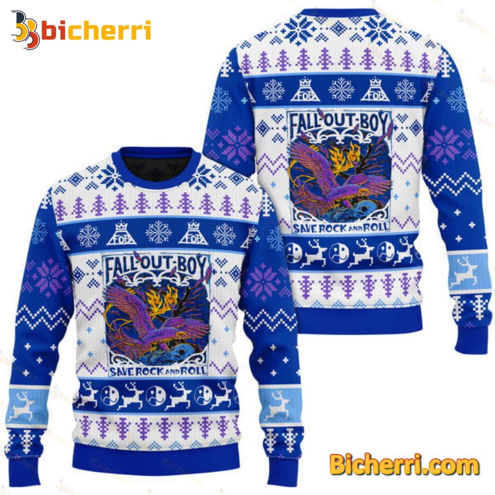 Fall Out Boy Save Rock And Roll Ugly Christmas Sweater