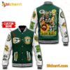 Green Bay Packers Go Pack Go Personalized Baseball Jacket