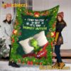 Grinch Christmas I Like To Stay In Bed It's Too Peopley Outside Personalized Blanket