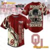 Oklahoma Sooners Boomer Sooner Personalized Baseball Jersey