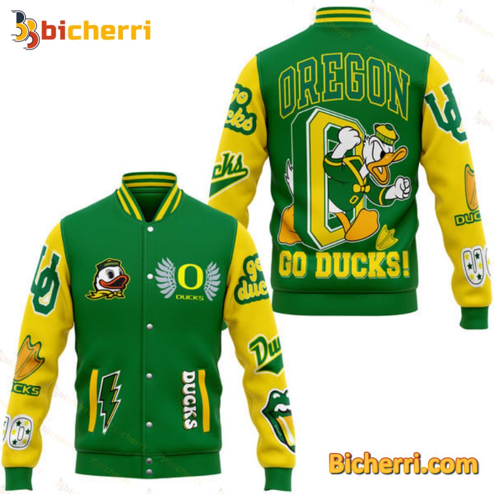 Oregon Ducks Go Ducks Baseball Jacket