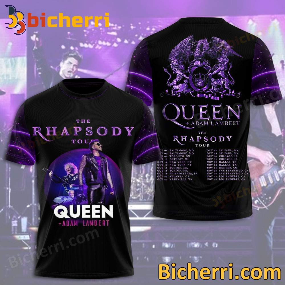 Queen Adam Lambert The Rhapsody Tour T-shirt