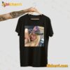 Sabrina Carpenter wears a hat with photo of her & Taylor shirt