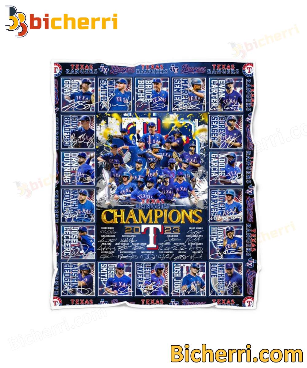 Texas Rangers Champions 2023 Blanket
