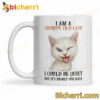 White Cat I Am A Grumpy Old Lady Mug