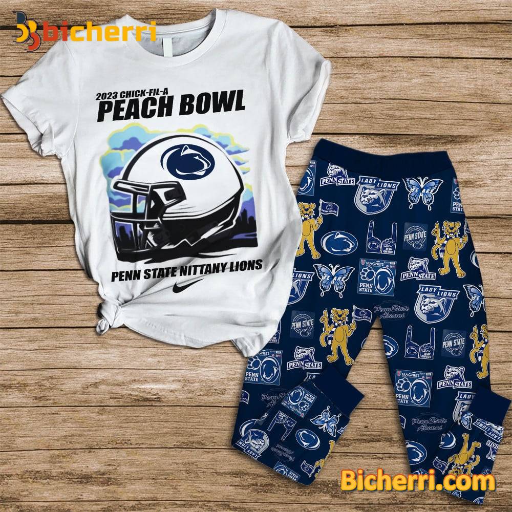 2023 Chick-fil-a Peach Bowl Penn State Nittany Lions Pajamas Set