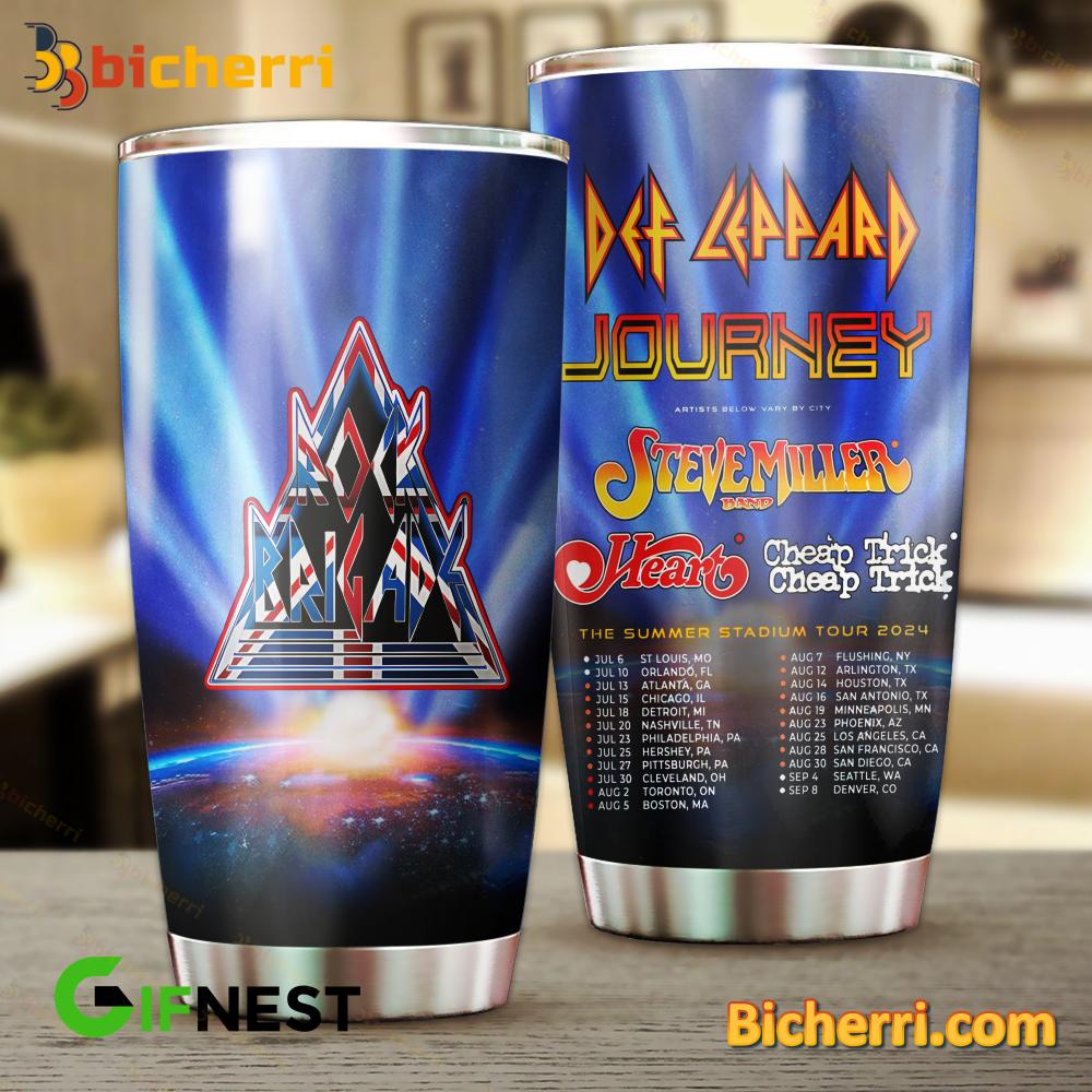 Def Leppard And Journey Summer Stadium Tour 2024 With Steve Miller Band Tumbler