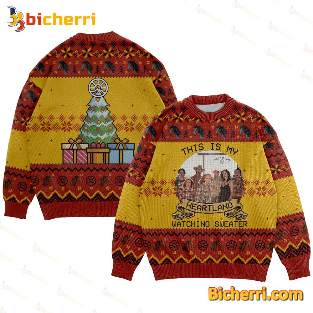 Heartland This Is My Watching Sweater Ugly Christmas Sweater